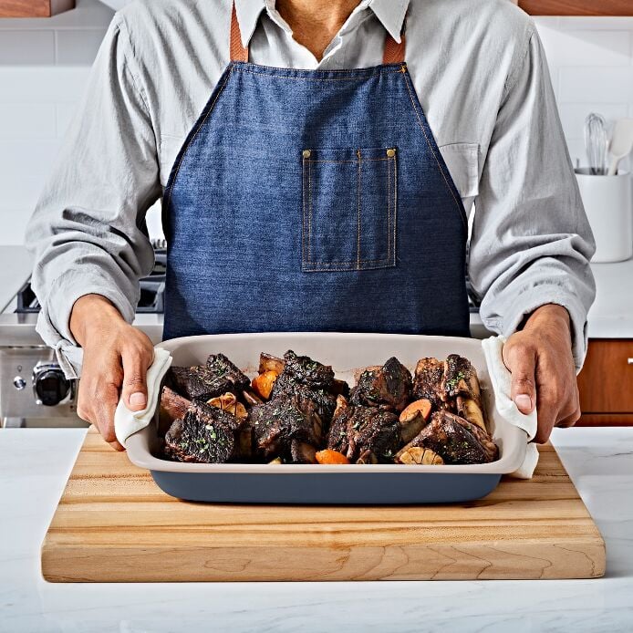 2 Qt Square Stoneware Baking Dish - Storm Blue - US 6466
