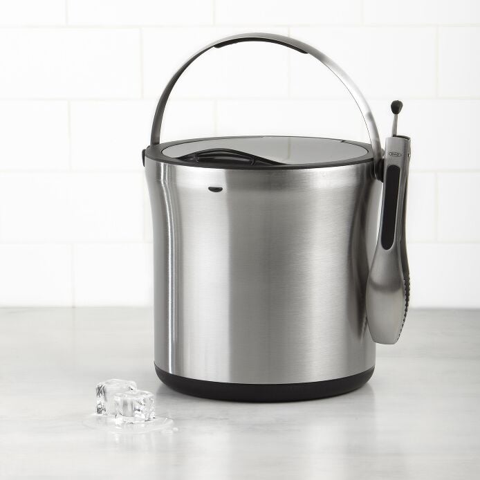 Steel Ice Bucket & Tong Set - US 7999