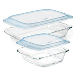Glass Baking Dish with Lid (2.0 Qt) & Glass Baking Dish with Lid (3.0 Qt) Bundle - US 5510
