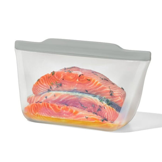 Silicone Reusable Bag Stand-Up Half Gallon (64 oz) - Fog - US 5997