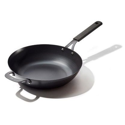 Carbon Steel Obsidian Series 12-Inch Wok with Silicone Sleeve - US 1920