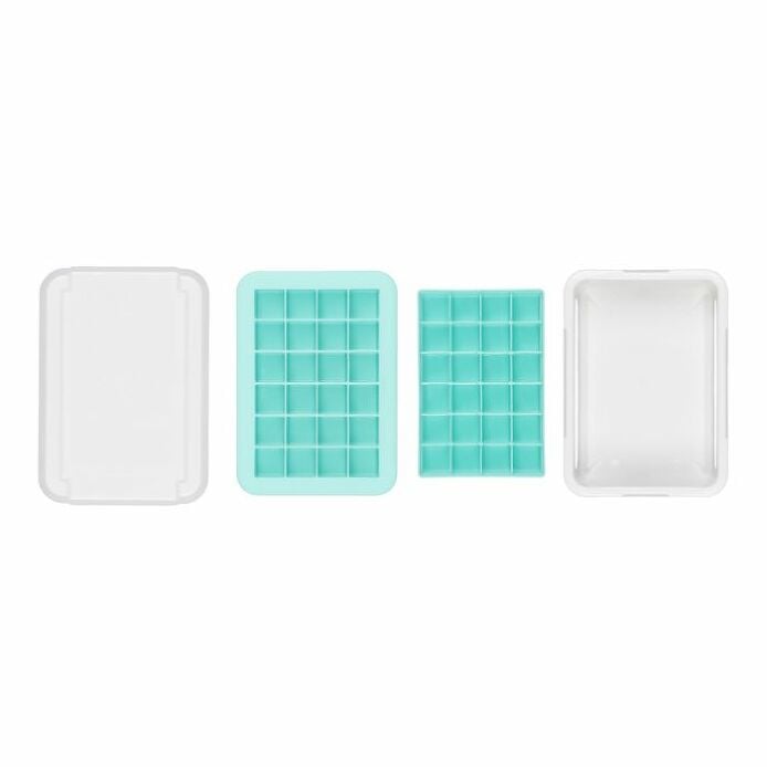 Covered Silicone Ice Cube Tray-Cocktail Cubes - US 6668