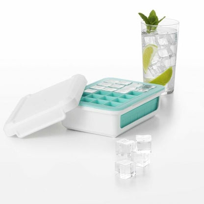 Covered Silicone Ice Cube Tray-Cocktail Cubes - US 6668