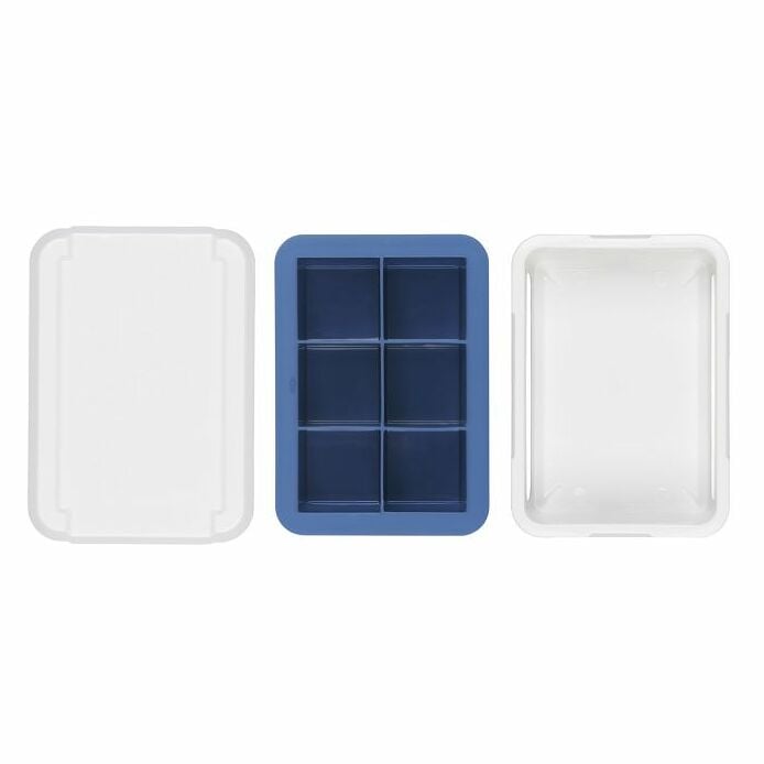 Covered Silicone Ice Cube Tray-Large Cube - US 3777
