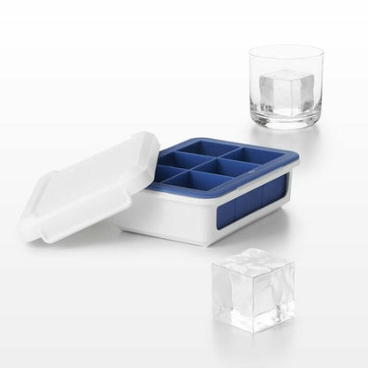 Covered Silicone Ice Cube Tray-Large Cube - US 3777