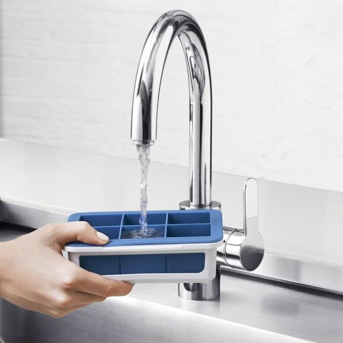 Covered Silicone Ice Cube Tray-Large Cube - US 3777
