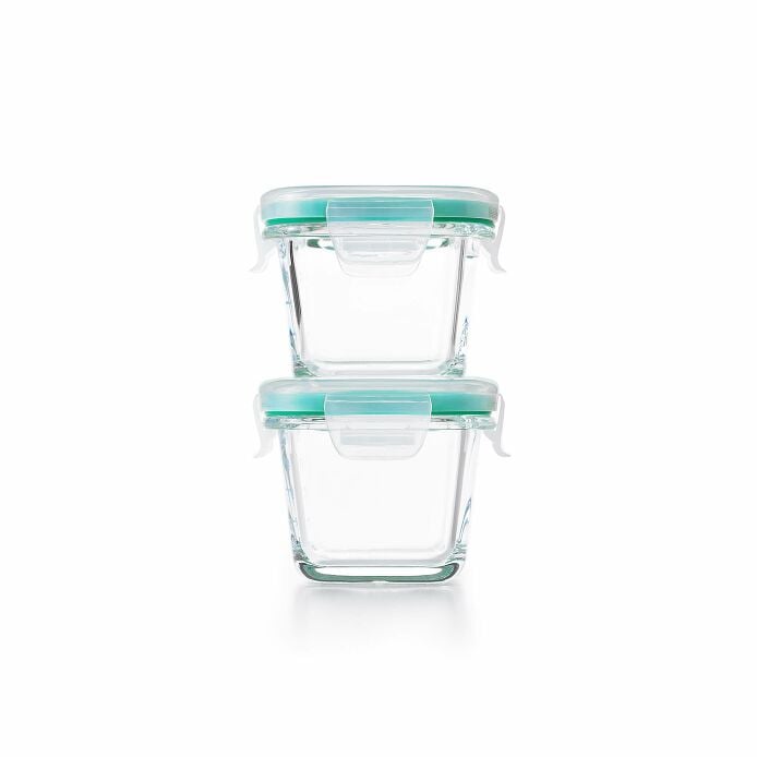 4 Piece Smart Seal Glass Mini Square Container Set - US 9789