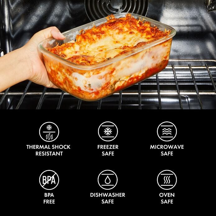 16 Piece Glass Smart Seal Everyday Container Set - US 2462