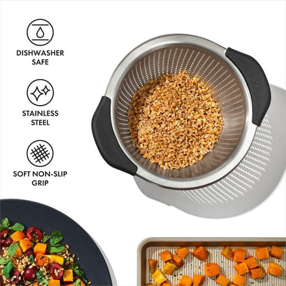 Stainless Steel 3 qt./ 2.8L Colander - US 9212