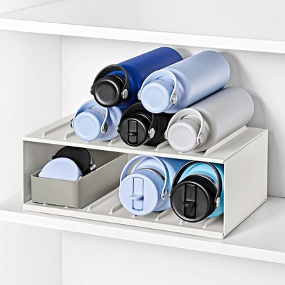 Water Bottle Organizer with Accessory Bin - US 0149