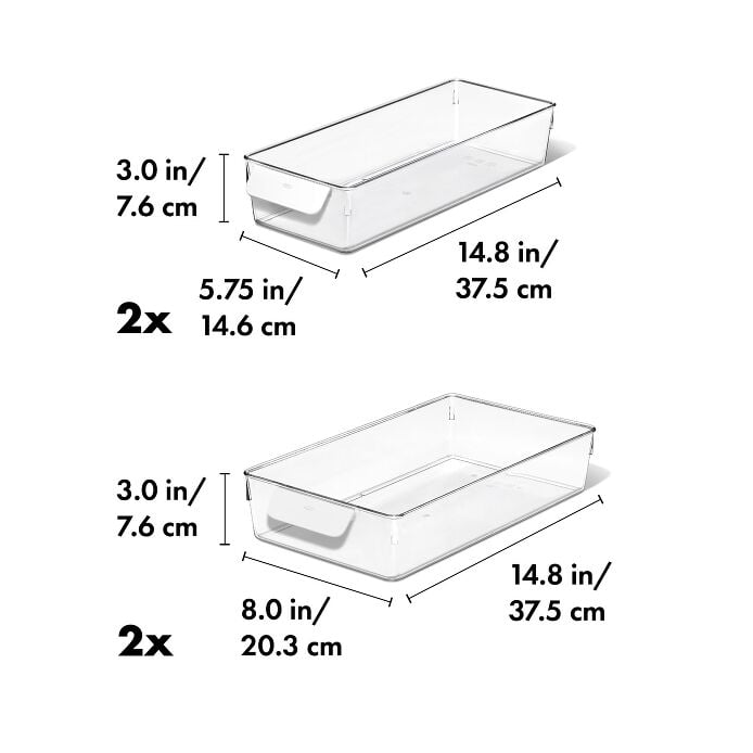 4 Piece Refrigerator Storage Bin Starter Set - US 0367