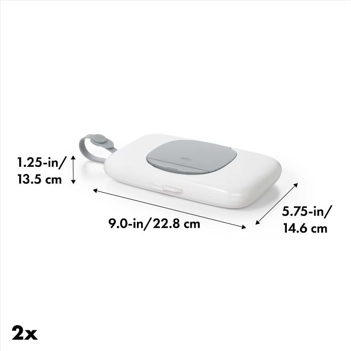 OXO TOT 2-Pack On-the-Go Wipes Dispenser, Gray - US 1905