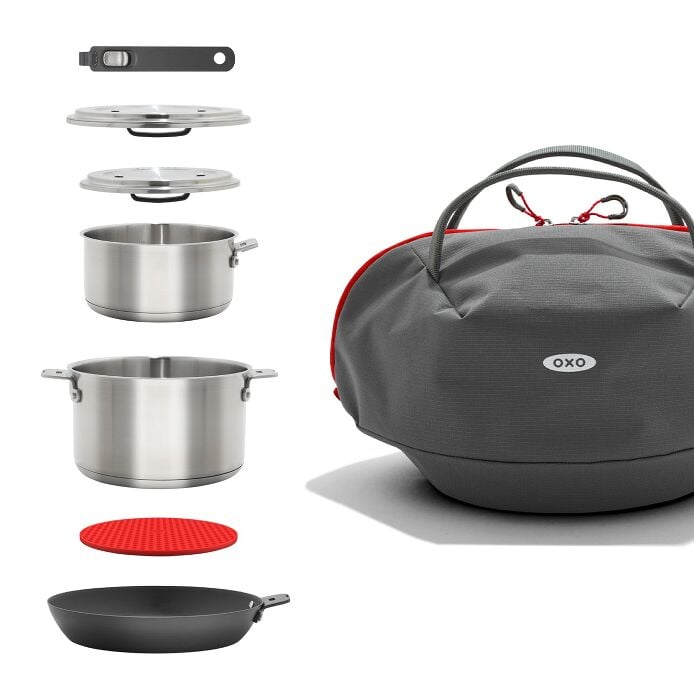 Outdoor Camp Cookware Set with Travel Bag - US 7168