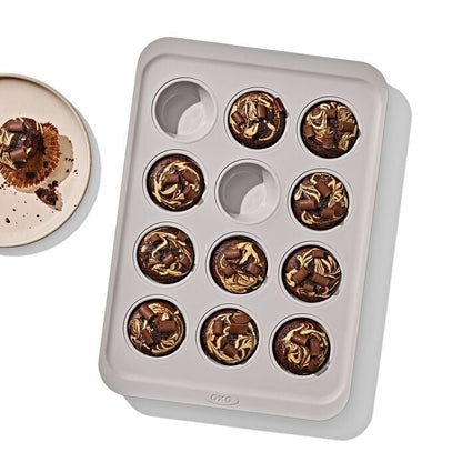 Non-Stick Pro Ceramic Coated Metal Bakeware 12-Cup Muffin Pan - Biscuit - US 0922