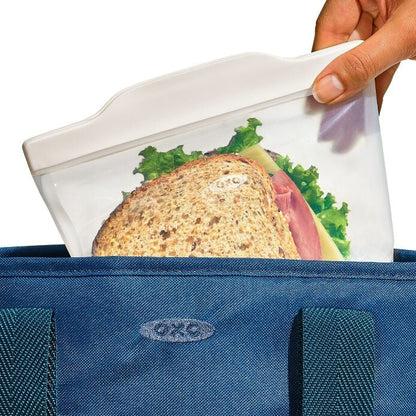 Silicone Reusable Bag - 4 Piece Starter Set - Oat/Lagoon - US 9503