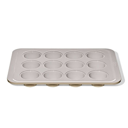 Non-Stick Pro Ceramic Coated Metal Bakeware 12-Cup Muffin Pan - Biscuit - US 0922