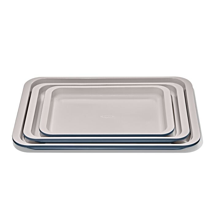 Non-Stick Pro Ceramic Coated Metal Bakeware 3Pc Set - Storm Blue - US 9931