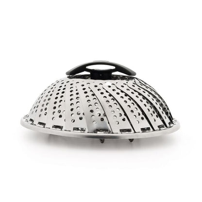 Stainless Steel Steamer with Extendable Handle - US 7956