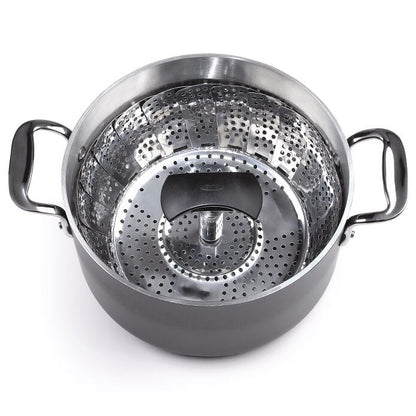 Stainless Steel Steamer with Extendable Handle - US 7956