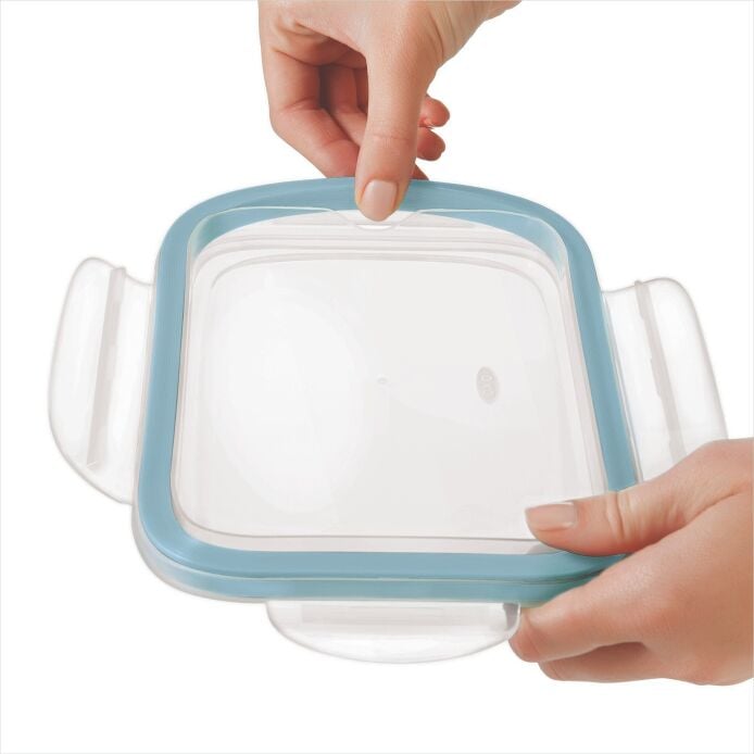Smart Seal 3.5-Cup Glass Rectangle Container - Arctic Blue - US 6512