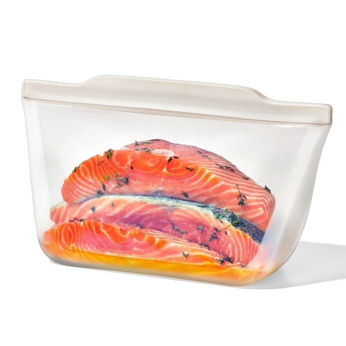 Silicone Reusable Bag - Stand-Up Half Gallon (64 oz) - Oat - US 2296