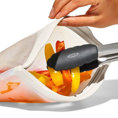 Silicone Reusable Bag - Stand-Up Half Gallon (64 oz) - Oat - US 2296