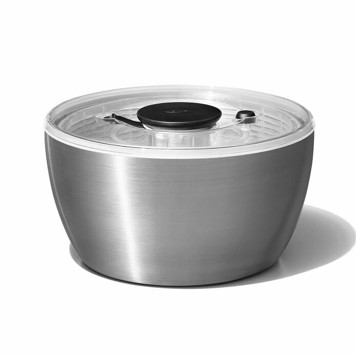 Steel Salad Spinner - US 7493